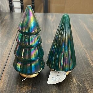 Iridescent Glass Christmas Trees